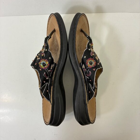 Rieker Boho Floral Sequin Beaded Sandals Sz 9.5 Hippie Gypsy - Picture 8 of 9